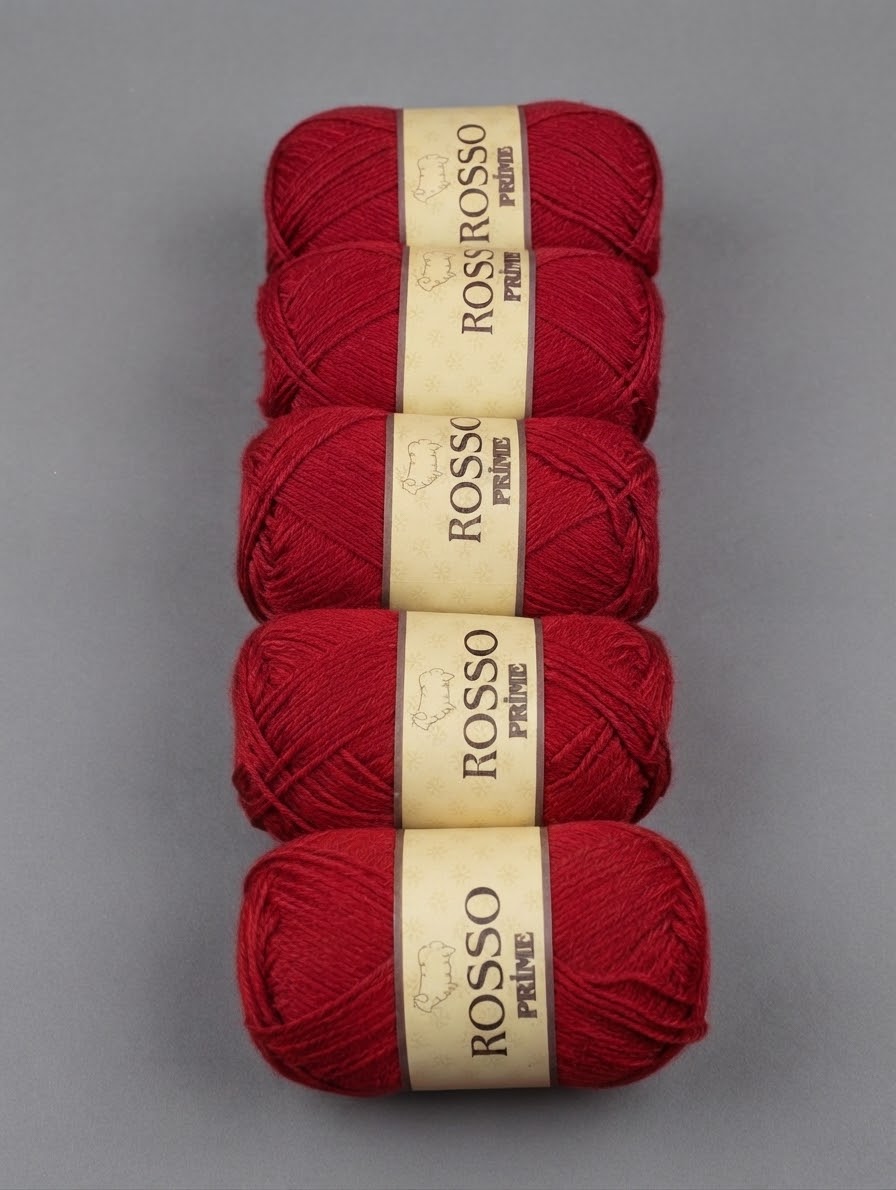0151 kırmızı  örgü ipi 500/550 gr