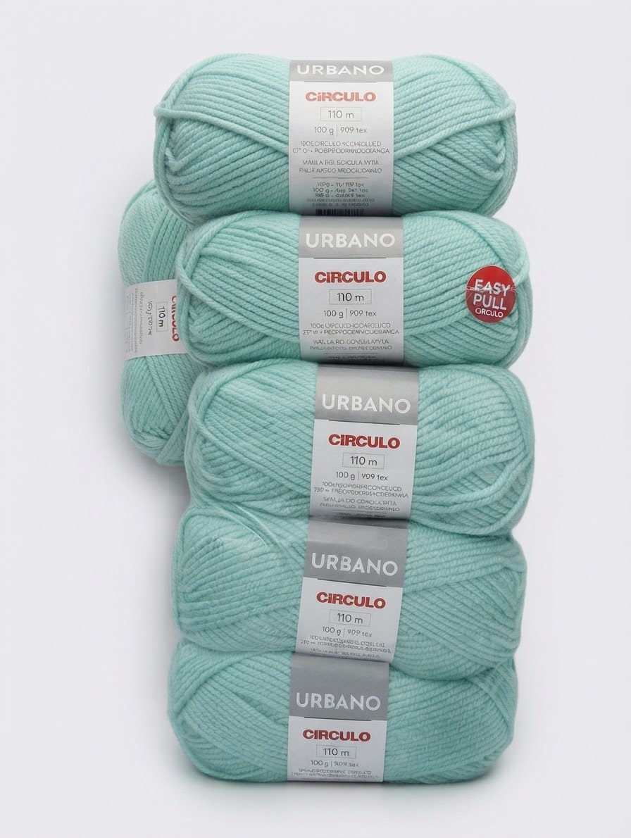0162 mint yeşili örgü ipi 500/550 gr