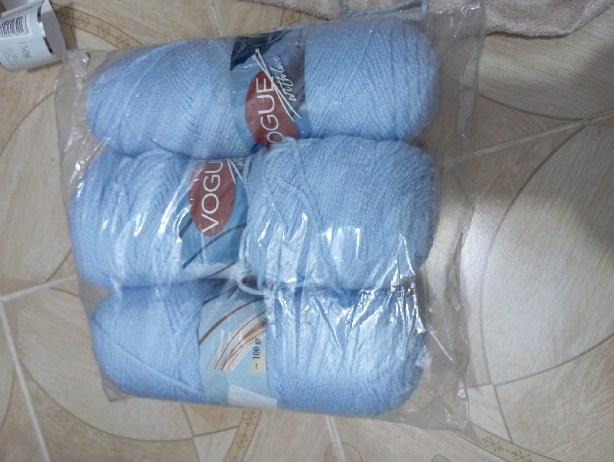 446 gr mavı örgü ipi — görsel 2